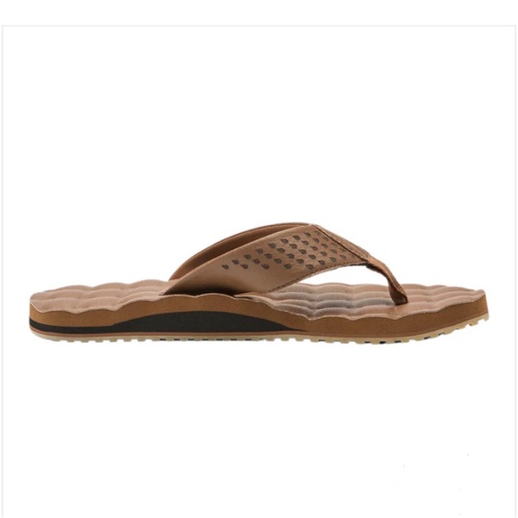 NWT! Volcom Men's Recliner Leather Sandals Flip Flops Brown - Size 6 - Picture 8 of 8